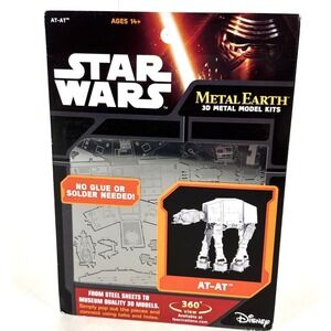 NEW Star Wars Metal Earth 3D Metal Model Kit AT-AT 2 Metal Sheets Instructions